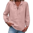 thumbnail image 5 of Endives Womens Tops Tie Up Blouse Casual Top Elegant Loose Ladies Shirts Thin Breathable Tops Spring Summer, 5 of 6