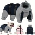 thumbnail image 1 of PEACNNG CozyFit Fleece Winter Dog Coat - Warm  Windproof  Reflective  Zipper  Leash Ring  and Leg Coverage for Small Dogs - Perfect for Snowy Weather and Outdoor Adventures, 1 of 6