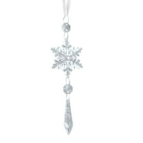 Christmas Decorations, Glitter Lace Snowflake Heart Hanging Ornaments For Christmas Tree Holiday Party Wedding Home Festive Winter Decoration