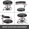 thumbnail image 4 of Medical Dental Stool Dentist Chair with 360 Degree Rotation Armrest PU Leather Assistant Stool Chair Height Adjustable Doctor Chair, 4 of 6