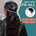 thumbnail image 6 of PU Leather Biker Skull Cap Classic Fashion Leather Biker Hat, Gothic Leather Bandana Unisex Motorcycle Cap, Fits 18-23inch, 6 of 8