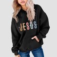 thumbnail image 6 of JUMEYU Girls Long Sleeve Hooded Shirt Girls Hoodie Shirts Casual Long Sleeve Hooded Pullover Tops Loose Kids Clothes 4T 5T (Black,4-5 Years), 6 of 6