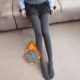 thumbnail image 2 of IWRICH Women's Opaque Lined Tights High Waist Warm Winter Thermal Tights Dark Gray One Size, 2 of 7