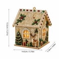 thumbnail image 2 of Gingerbread House Christmas Decoration 5D Diamond Painting Diy Miniature House Kit Led Hanging Ornament for Holiday Home Decor Handmade Gift, 2 of 3