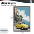 thumbnail image 4 of Stupell Industries Contemporary Yellow Car on Coast Brown Floating Frame Canvas Art, 17 x 25, by Petals Prints Design, 4 of 8