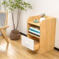 thumbnail image 3 of TidBay Bedside Table, Bedroom Nightstand, Rustic End Table with Drawer and Storage Shelf, Couch Table Wooden Bedside Table for Living Room, 3 of 8