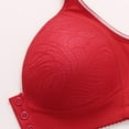 thumbnail image 6 of UngA Bras Women Front Closure Bras Push Up No Underwire Everyday Bra Plus Size Full Coverage Breathable Brassiere Red,S, 6 of 7