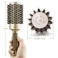 thumbnail image 5 of Hair Brush Boar Bristles Round Hair Brush, Nano Thermal Ceramic & Ionic Tech & Anti-Static, Roller Hairbrush for Blow Drying, Curling, Straightening, Add Volume & Shine, 5 of 8