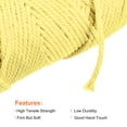 thumbnail image 3 of Uxcell Cotton Rope Twisted Braided Rope Cord, Light Yellow 100m/109 Yard 2mm Dia for Wall Hanging, Plant Hanger, 3 of 5
