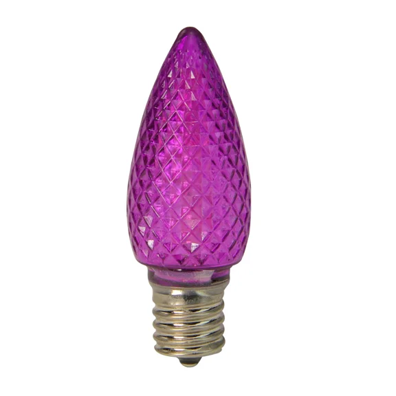 Sienna 4 Faceted Transparent Purple Led C9 Christmas Replacement Bulbs