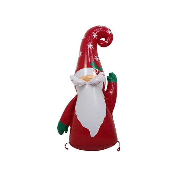 ZORVINEX Christmas Inflatable Gnome Santa Yard Decoration, Outdoor Holiday Blow Up Ornament, Reusable for Front Porch Garden Home Party Festive Decor,Multicolor