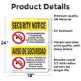thumbnail image 2 of (2 Pack) Drugs Or Alcohol Dismiss Bilingual OSHA Security Notice Sign, 2 of 7