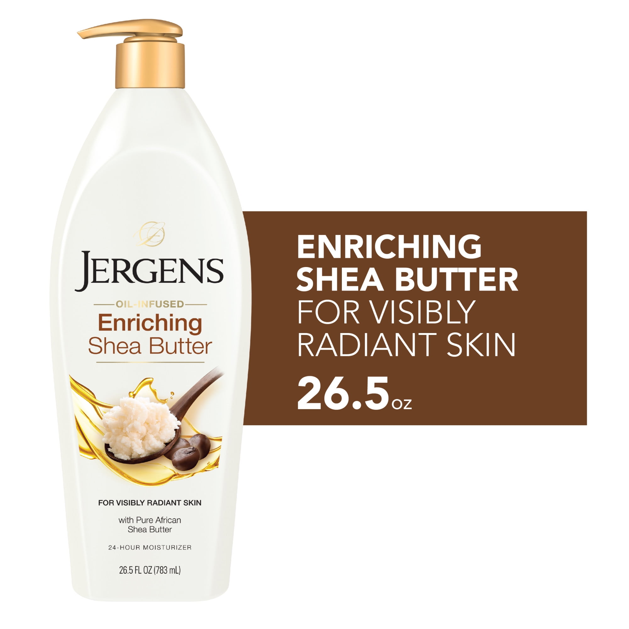 Jergens Hand and Body Lotion, Shea Butter Deep Conditioning Body Lotion, 26.5 Oz