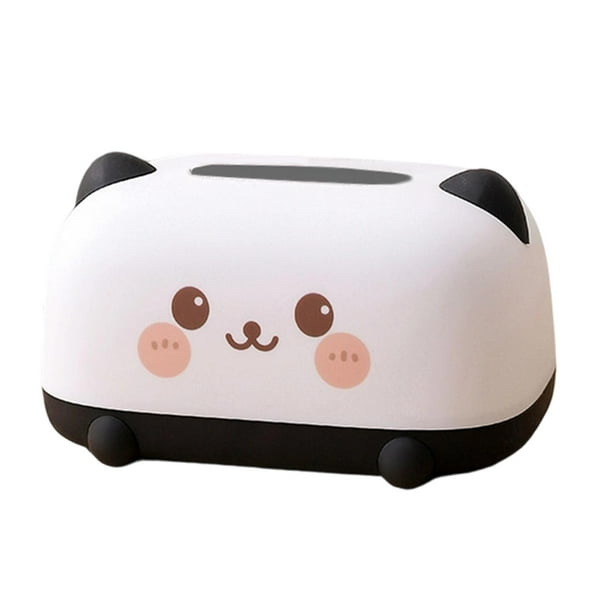 Funda para caja de pañuelos, porta pañuelos faciales, adorable y creativo soporte para servilletas de mesa. Negro
