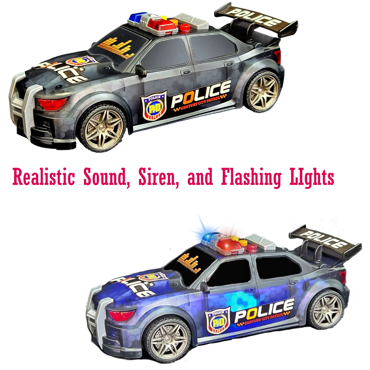 Friction Powered Police Car Toy for Toddlers and Kids – Durable Push-and-Go Patrol Vehicle for Imaginative Play