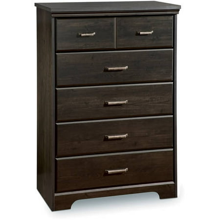 South Shore Versa 5 Drawer Chest Ebony Walmart Com
