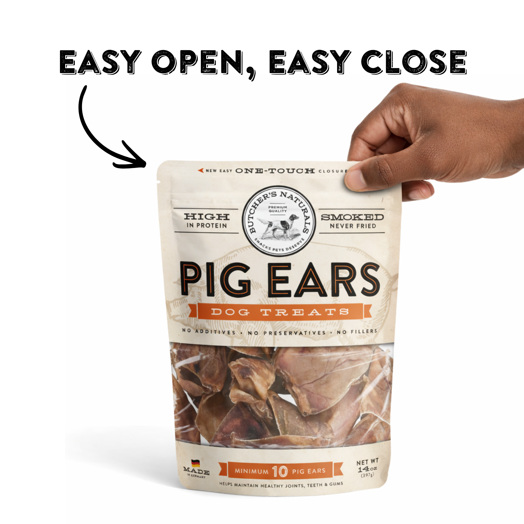 Butcher's Naturals Pork Pig Ears Dog Treats, 10-Pack photo 7