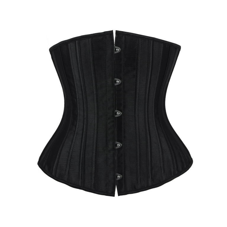 Drawstring Corset Waist Trainer Bustier Shapewear Premium Satin Outerwear  Lingerie For Body Suits Lingerie for, Black, Small : : Clothing,  Shoes & Accessories