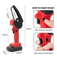 thumbnail image 2 of S SERENABLE 4 Inch Electric Small Trimming Cutting Pruning Operated Woodworking 21V 2pcs Battery red, 2 of 9