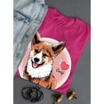 thumbnail image 3 of I Heart Corgi Wink T-Shirt Women -Image by Shutterstock, Female 4X-Large, 3 of 4
