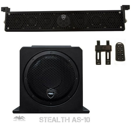 Wet Sounds Package - Black Stealth 6 Ultra HD Sound Bar w/ Remote and AS-10 10