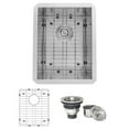 thumbnail image 2 of Ruvati 14-inch Undermount 16 Gauge Zero Radius Bar Prep Kitchen Sink Single Bowl, 2 of 14