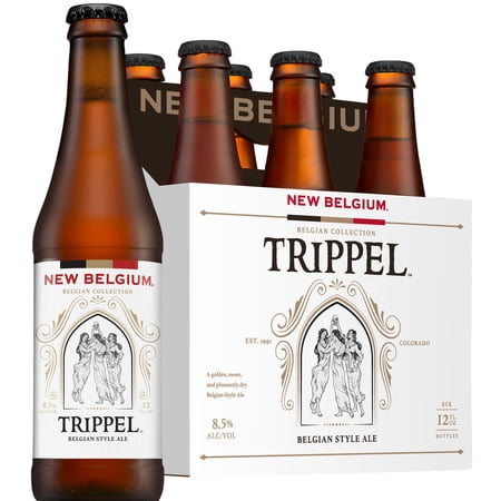 New Belgium Trippel Belgian Style Ale Craft Beer, 6 pack, 12 fl oz Bottles, 8.5% ABV