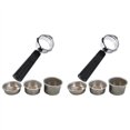 thumbnail image 1 of 2 piezas de accesorios para cafeteras con filtro sin fondo de 51 mm, accesorios para cafeteras domésticas, mango hueco, 1 of 5