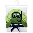 thumbnail image 2 of Hudson Baby Infant Boy Cotton Animal Face Hooded Towel, Scuba Turtle, One Size, 2 of 4