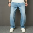 thumbnail image 3 of Kakii Men's Wide-Leg Jeans Straight Leg Carpenter Denim Pants Loose fit Trousers, 3 of 7