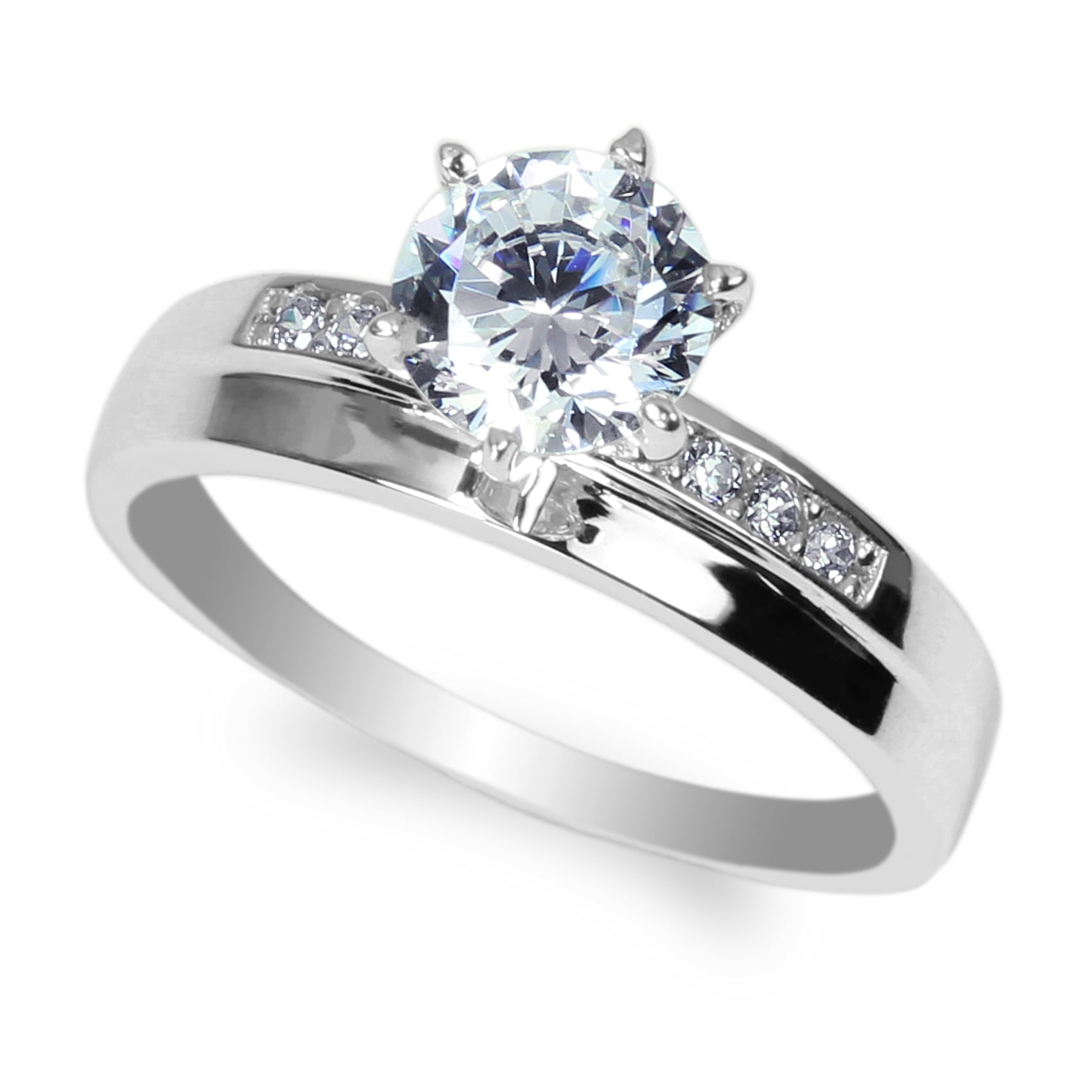 Details about   JamesJenny Ladies 10K/14K  White Gold     Engagement &Wedding Ring Size5-10 