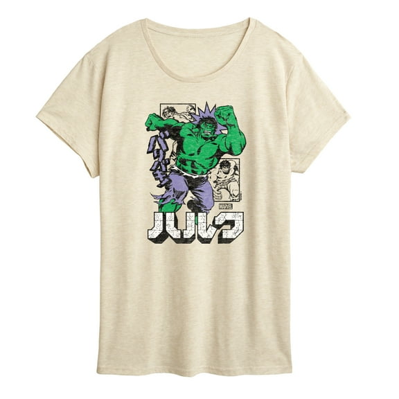 Marvel Hulk - Katakana - Women's Short Sleeve Graphic T-Shirt