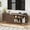 Brown, variant on 71 Inch TV Stand with Power Outlet for TVs up to 80 Inch, Entertainment Center with Storage and Adjustable Shelves, Media Console with Sliding Doors for Living Room, Black