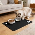 thumbnail image 4 of Feeding Mat Guard Easy Clean Cat Food Bowl Placemat Tray, 4 of 6