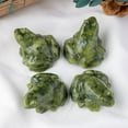 thumbnail image 4 of Natural Serpentine Jade Frog Figurine, Handcrafted Crystal Sculpture for Wealth and Protection, 4 of 5