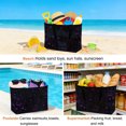 thumbnail image 4 of Purple Halloween Beach Bag for Women, Large Breathable Mesh Beach Tote Bag, Pumpkins Spiders Webs Classic Black Sandproof Lightweight Travel Bags for Vacation Picnic Swimming Pool 15.7"x15.7"x9.1", 4 of 9