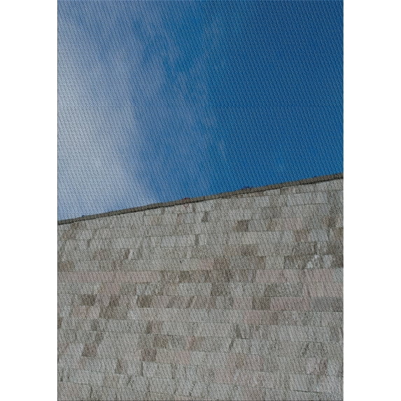 Ahgly Company Indoor Rectangle Patterned Blue Novelty Area Rugs, 8' x 12'