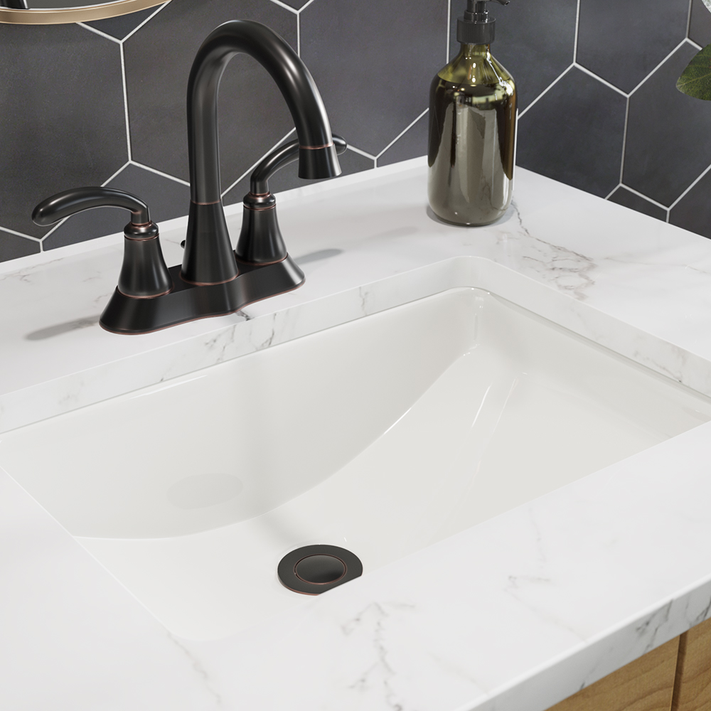 Bisque Undermount Bathroom Sink – Rispa