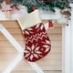 thumbnail image 5 of Medias navideñas para el árbol | Calcetines de lana de punto con forma de copo de nieve (14 x 8,5 cm) | Bolsas de regalo pequeñas y adornos para niños y decoración de chimeneas, 5 of 8