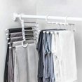 thumbnail image 2 of Set Of 2 Trouser Hangers Space-saving Stainless Steel Trouser Hangers, 2 of 5