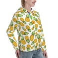 thumbnail image 6 of Fotbe Pineapple Pattern Womens Long Sleeve Hoodie, Pullover Hooded Sweatshirt, Kangaroo Pocket Hoodie with Eye-catching Drawstrings-Medium, 6 of 7