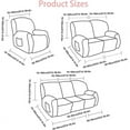 thumbnail image 7 of 6 Pieces Recliner Chair Covers, Geometric Jacquard Plush Recliner Slipcovers, Couch Sofa Covers, Soft Fuzzy Fluffy Anti-Slip Furniture Protector for Kids Cats Dogs Elastic Bottom, 7 of 7
