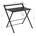 thumbnail image 4 of Escritorio para Computadora FurnitureR Plegable con Estante Negro Tamaño L81.5 * W61 * H83cm, 4 of 8