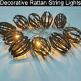 thumbnail image 2 of Decorative Lantern Rattan String Lights - Decorative Christmas String Lights, 10ft 15 Lights Indoor Outdoor Patio String Lights for Bedroom Home Pergola Porch Party Backyard, Multiple Functions, 2 of 4