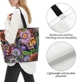 thumbnail image 3 of Balery Vintage Floral Bolsa Tote Estilo Estético con Cremalleras, Bolsa de Hombro, Bolsa de Compras Grande y Plegable, 3 of 8