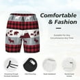 thumbnail image 5 of Lsque Mens Swim Trunks Buffalo Plaid Forest Pattern - Bathing Suit Compression Liner - Beach Swim Shorts Swimwear - (S-3XL) - Stretch Quick Dry -Small, 5 of 9