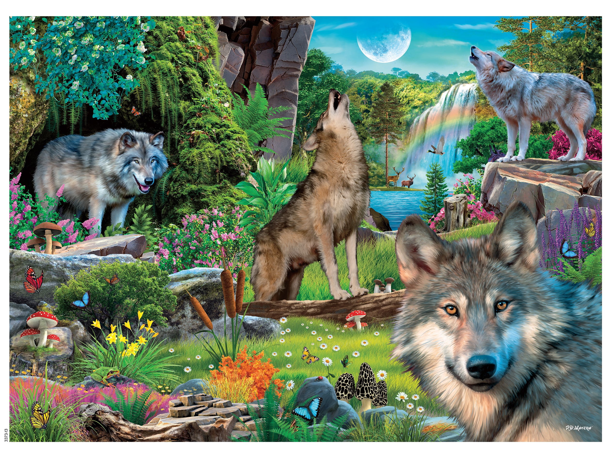 Ceaco 1000-Piece Wolves Wolves in Nature Interlocking Jigsaw Puzzle