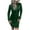 Green, variant on Christmas! Ohufall Hoodies for Women, Sweatshirt for Women Solid Color Hooded Guard Dress Black Wrap Hip Dress Long Sleeve Dress
