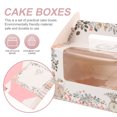thumbnail image 5 of HEMOTON 10pcs Transparent Window Cake Muffin Box Fits 2 Cupcake Container Boxes, 5 of 6