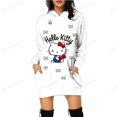 thumbnail image 3 of Vestido de suéter de mujer HELLO KITTY Vestido largo con capucha Vestido con capucha Otoño Anime Estampado de tinte 3D Suéter casual Vestido de suéter sexy para mujer, 3 of 5